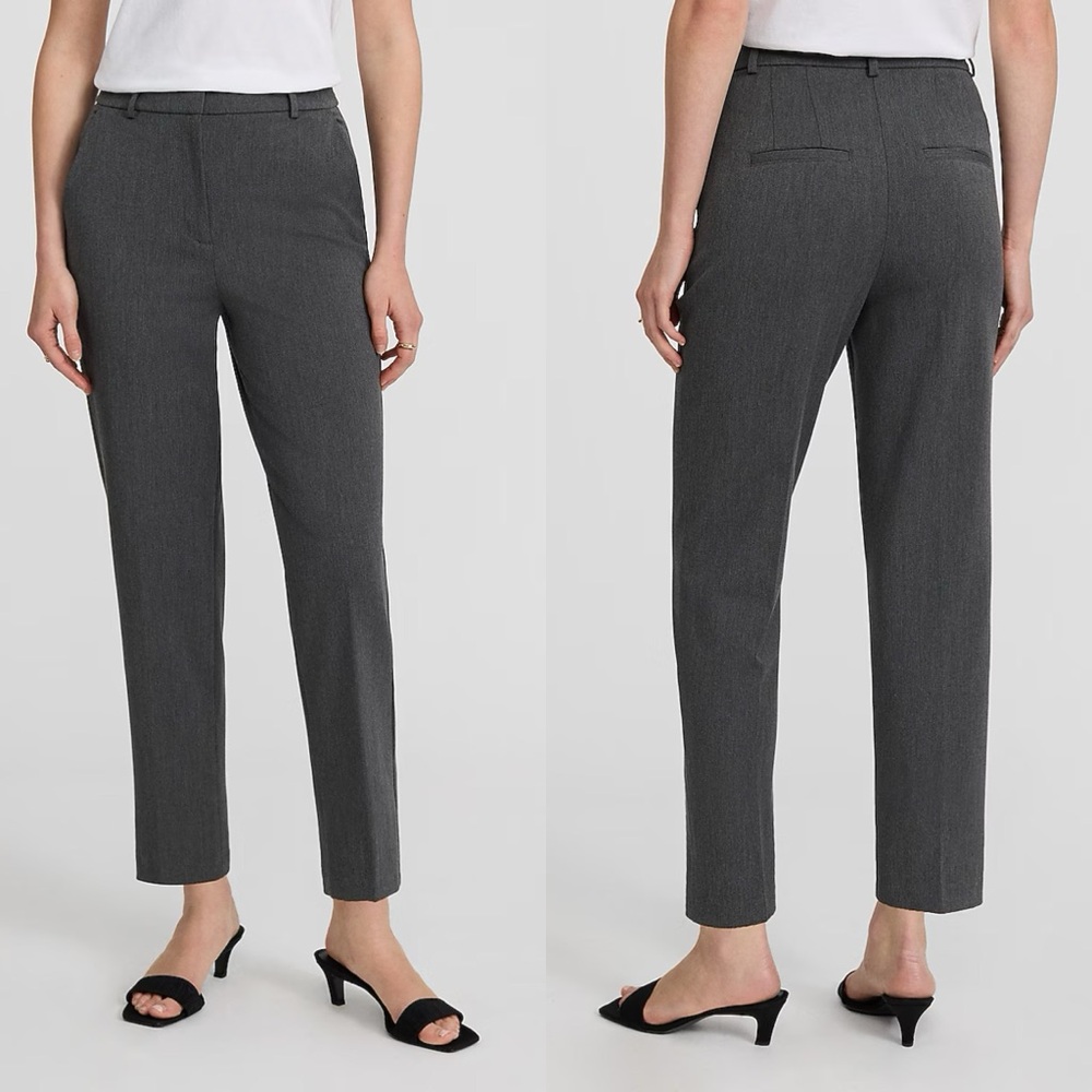 NWT Express Editor Straight Super High Rise Trouser Pants Grey 8L